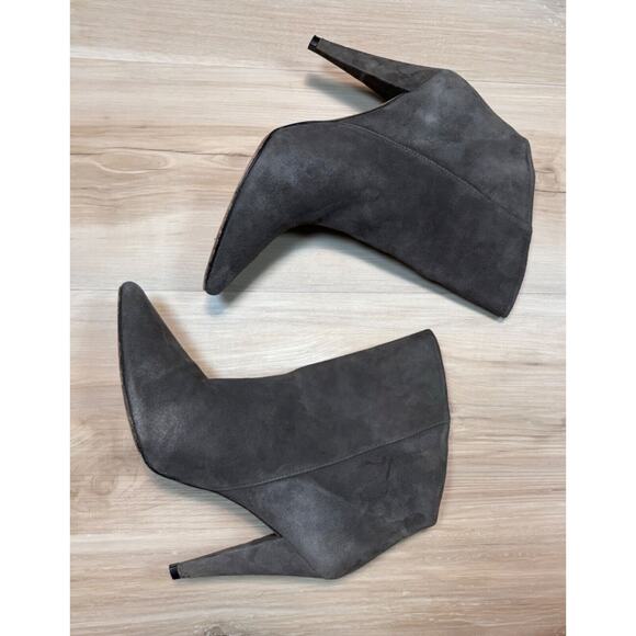 IRO women’s Suede Bootie sz 38 Taupe 3.5” Heel & Pointed Toe $625 - US 7 to 7.5 - Picture 12 of 12